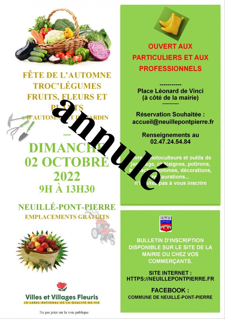 affiche troc’ Léegumes 2022 annulé