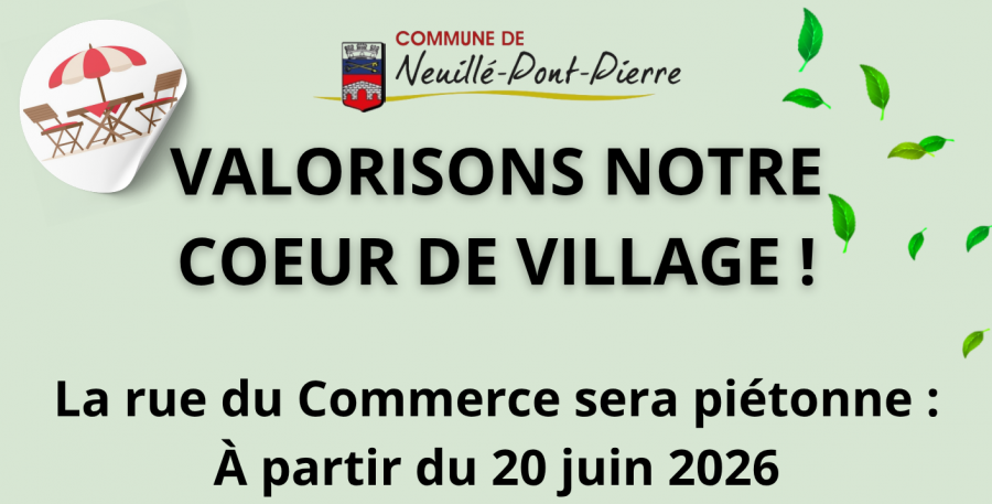 Affiche Rue du Commerce piétonne
